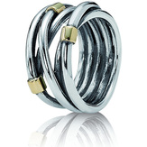 Продам Кольцо из серебра с золотом Pandora 190383-50