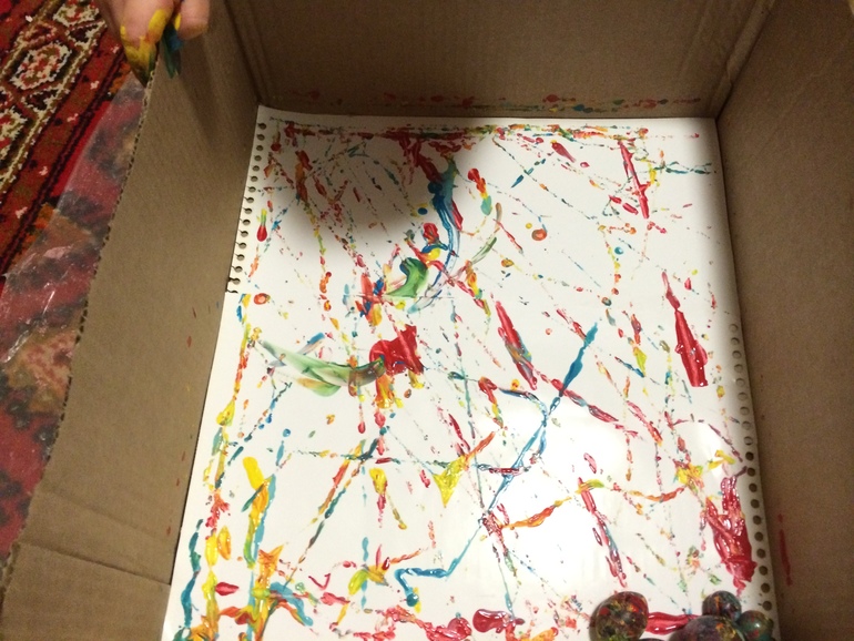 Рисование стеклянными шариками