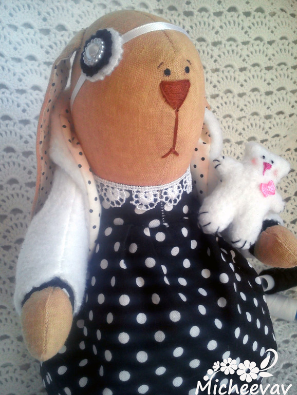 Тильда зайка с мишкой.