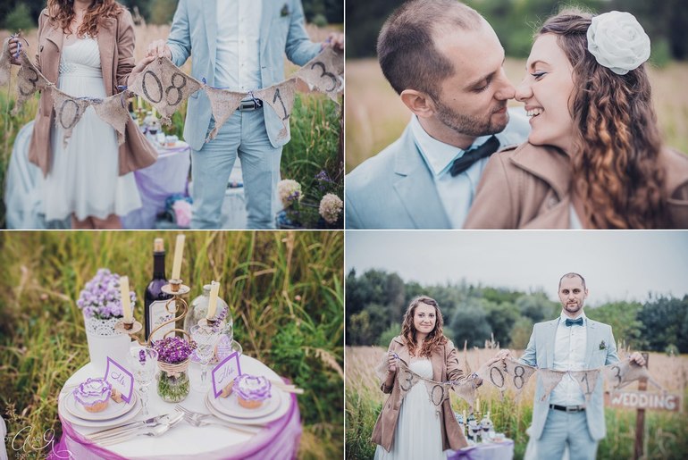 Свадебный день в стиле деревенский прованс