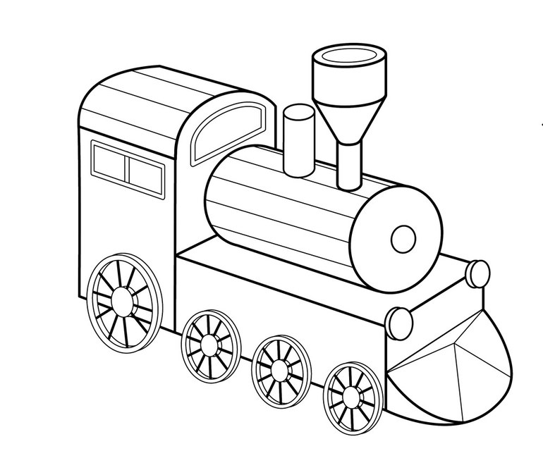 Как нарисовать игрушечный паровозик