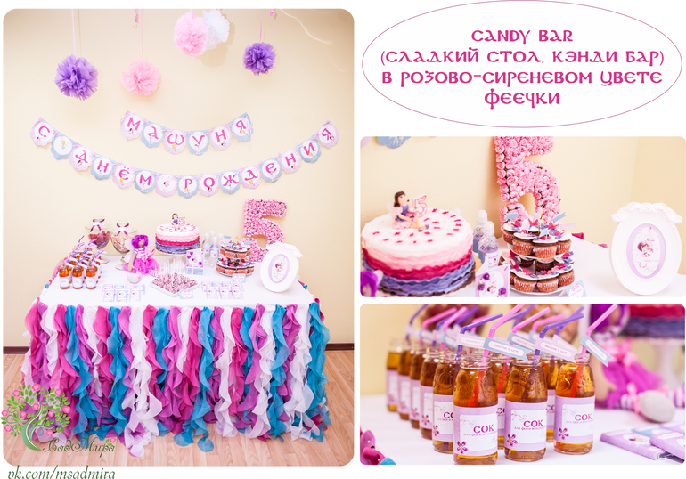 Кэнди бар для девочки — заказать Candy Bar для девочки в CakesClub