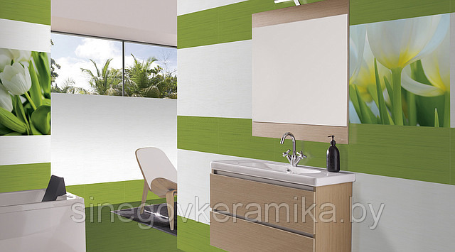 Зеленая ванная, какой вариант больше нравится?