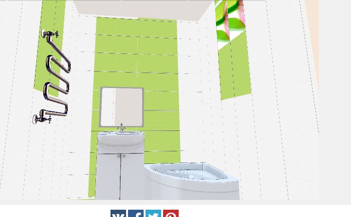 Зеленая ванная, какой вариант больше нравится?