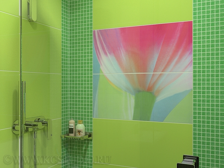 Зеленая ванная, какой вариант больше нравится?