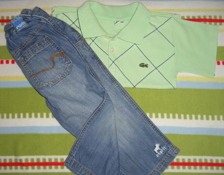 Джинсы ESPRIT (92) + Polo Lacoste (104) Размер: 86-92 см (1-2 года)