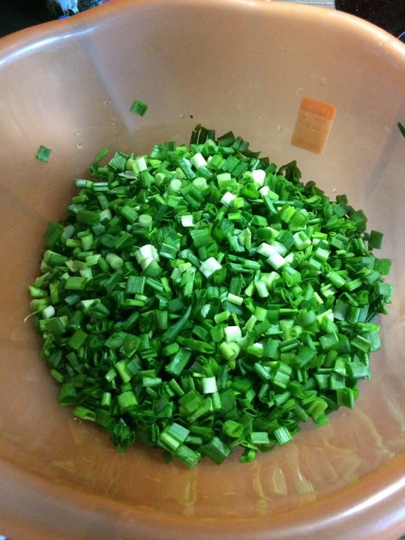 Пирог с зеленым луком