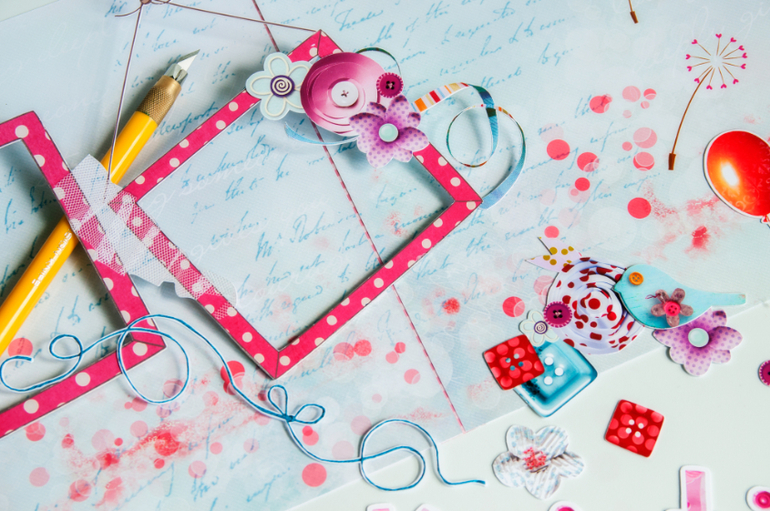 Процесс работы над mini скрап-альбомом