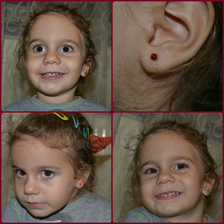 прокололи ушки)