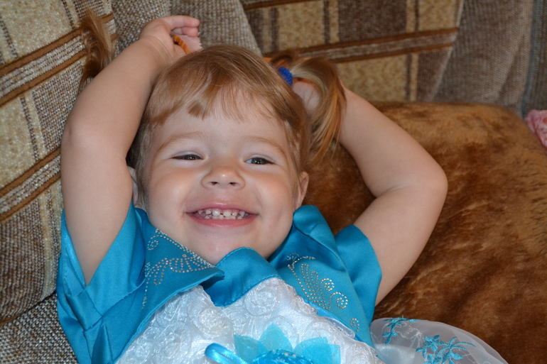 Нашей любимой доченьке 2 годика