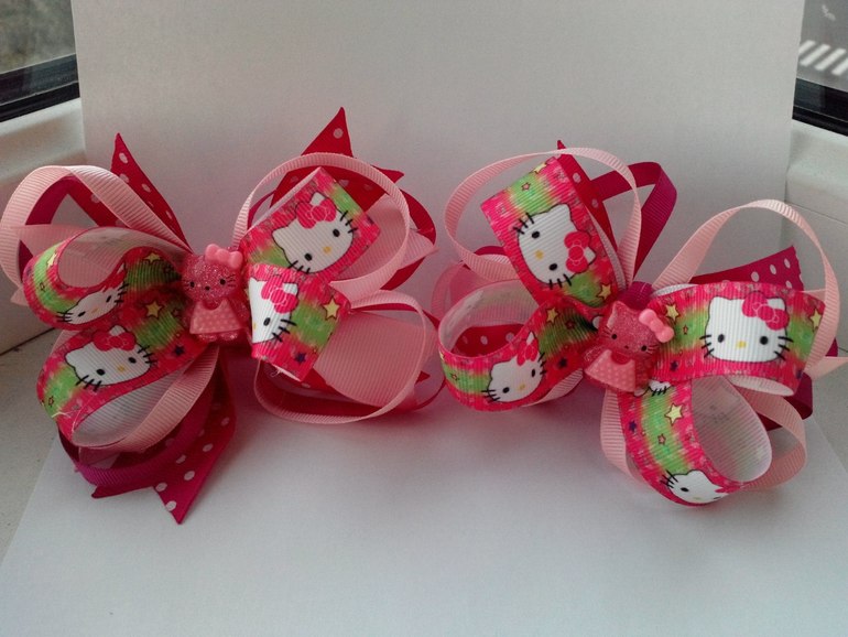 Бантики из репсовых лент