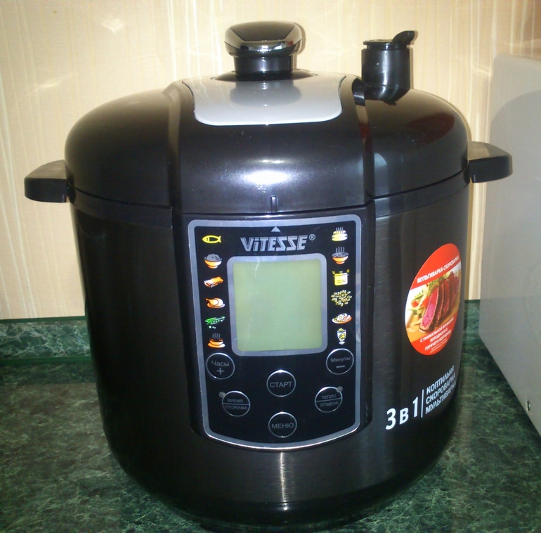 Vitesse VS-3020. Мультиварка-скороварка-коптильня.