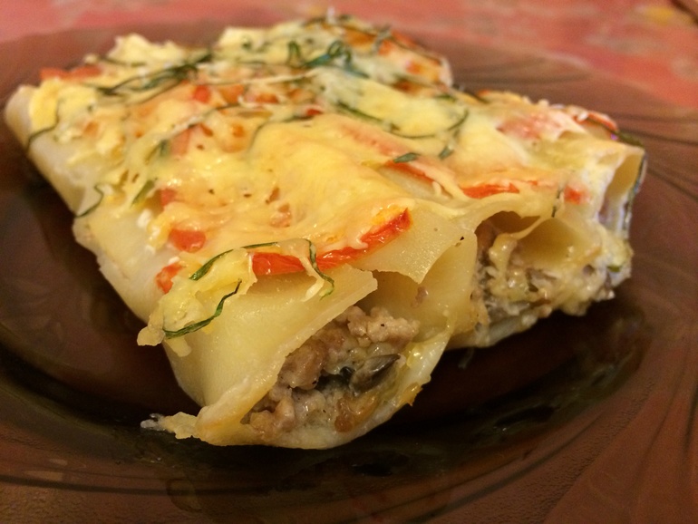 Каннелони с грибами