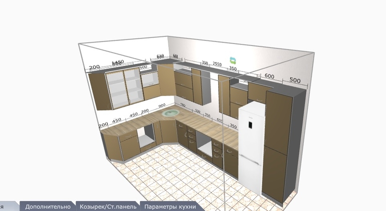 Параметры кухни при проектировании