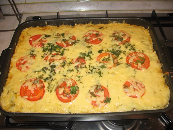 Запеканка картофельная с фаршем с помидорами и сыром в духовке рецепт с фото