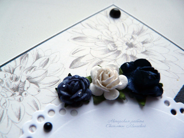 Свадебный комплект в черно-белой гамме