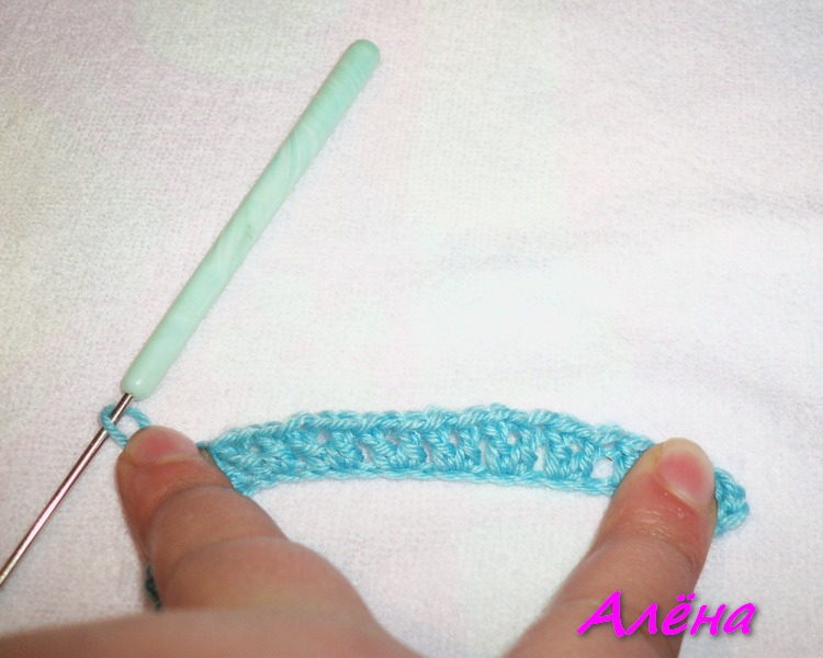 МК вязаной заколочки крючком.