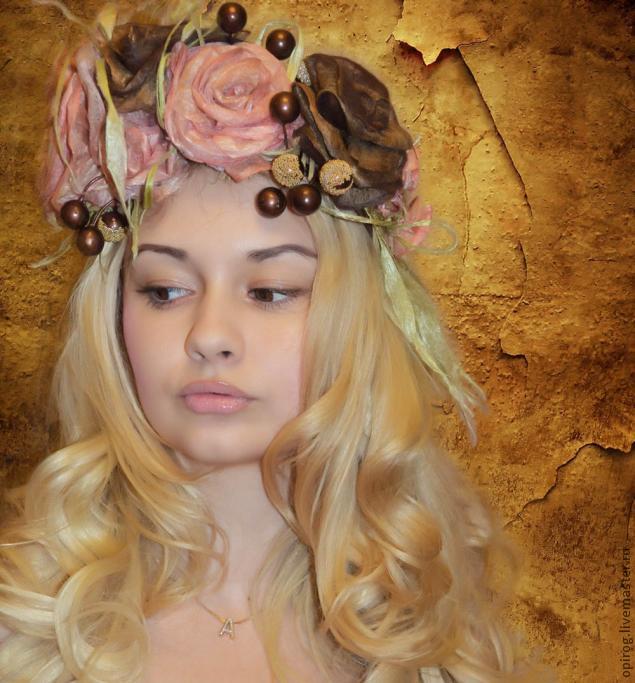 МК Цветы. Розы из шелковых и растительных волокон. Шелковый