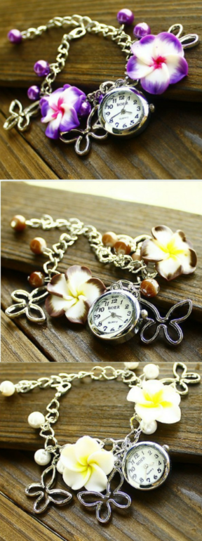 Кварцевые часы с красивыми цветами, цена 295 руб! Cразу на ваш адрес!