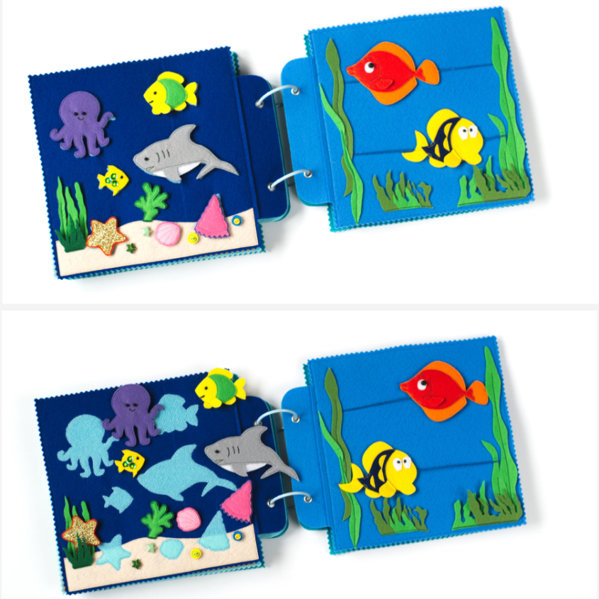Развивающая книжка Морская, 8 страниц 20*20 см