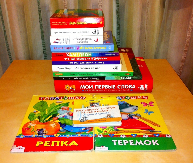 Книжки игрушки-картонки. 1 год и 5 месяцев.