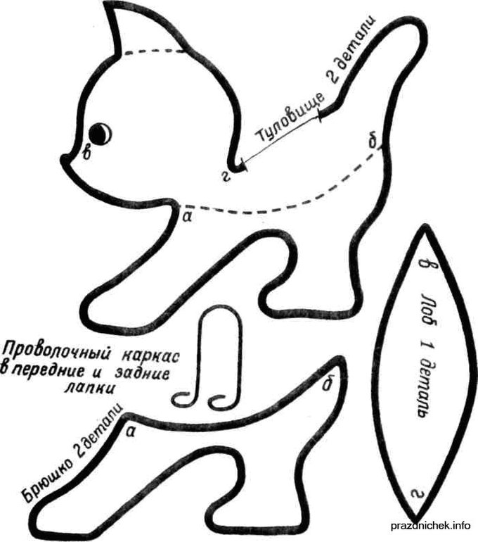 Мягкая игрушка котик своими руками выкройки и схемы для начинающих