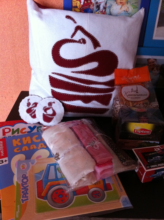 а вот и наша долгожданная подушечка по обмену