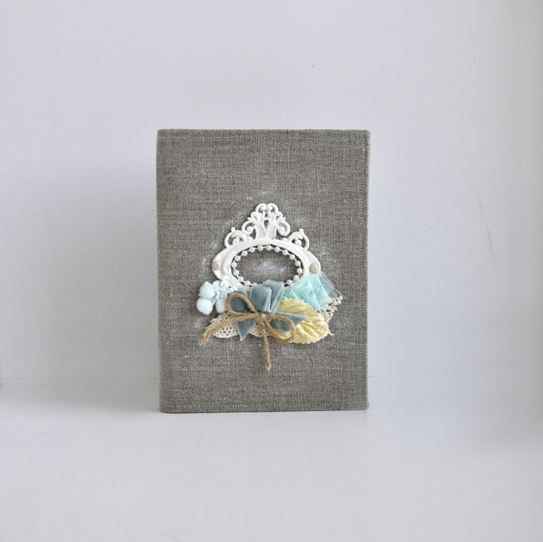 Блокнот и открытка Teal and linen