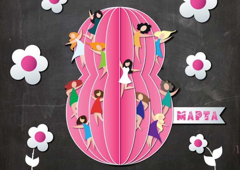 8 марта декорация оформление фото