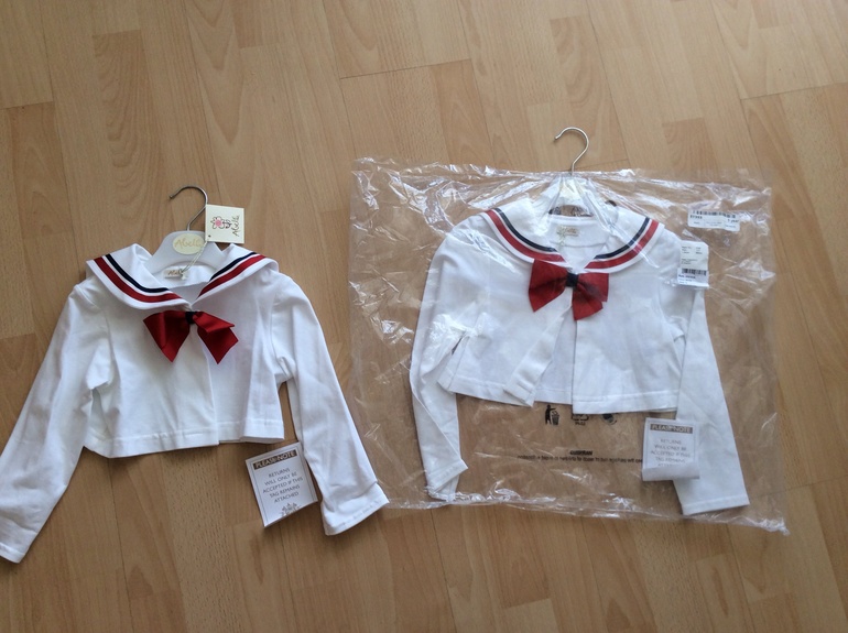 Болеро-пиджачок в морском стиле размер 5 лет