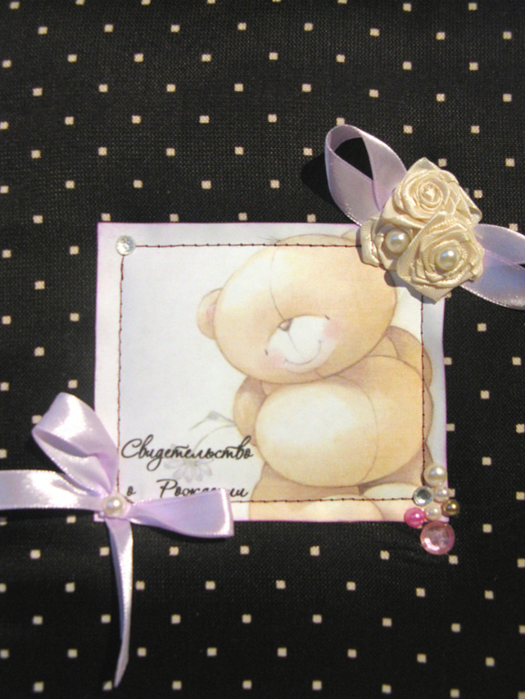 Папка для свидетельства для девочки