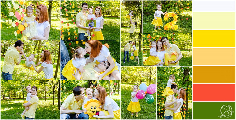 Цветовая гамма для фотосессии семьи