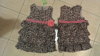 Фото в оригинале. Детское шифоновое платье, леопард.