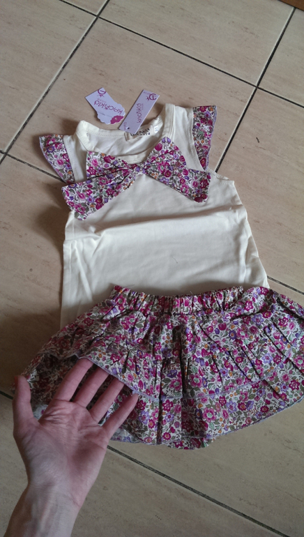 Оригинальные фото, наборчика маечка + юбочка ( с трусиками внутри )