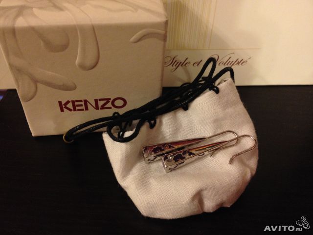 Серьги Kenzo серебро