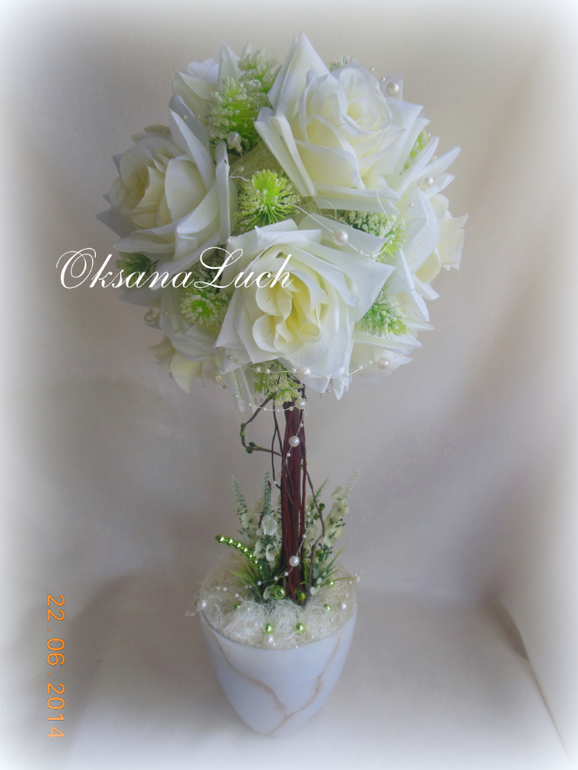 Новое дерево - топиарий "С нежностью в сердце".