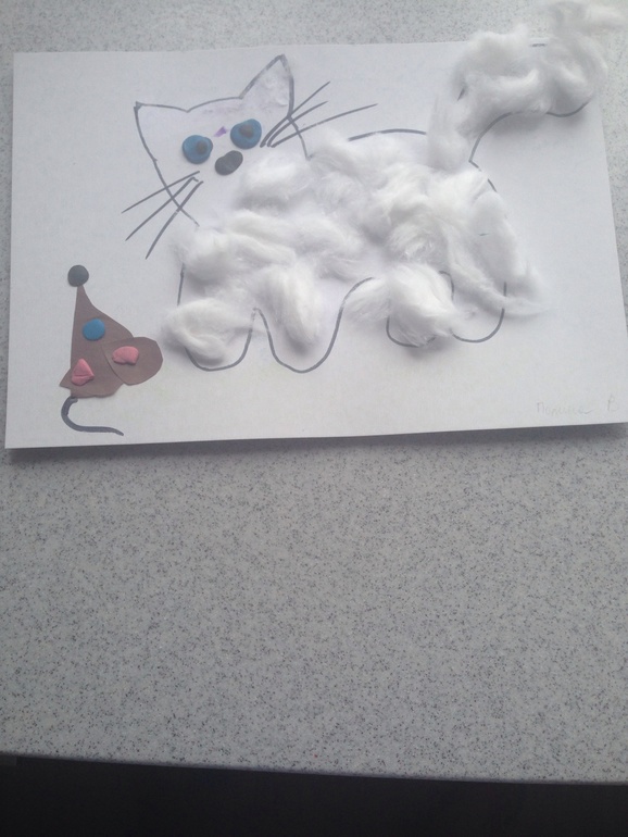 Сегодня на занятиях делали котика