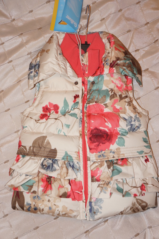 Жилетка ботанический сад Гулливер р.104,122 Цена 2200( почта)