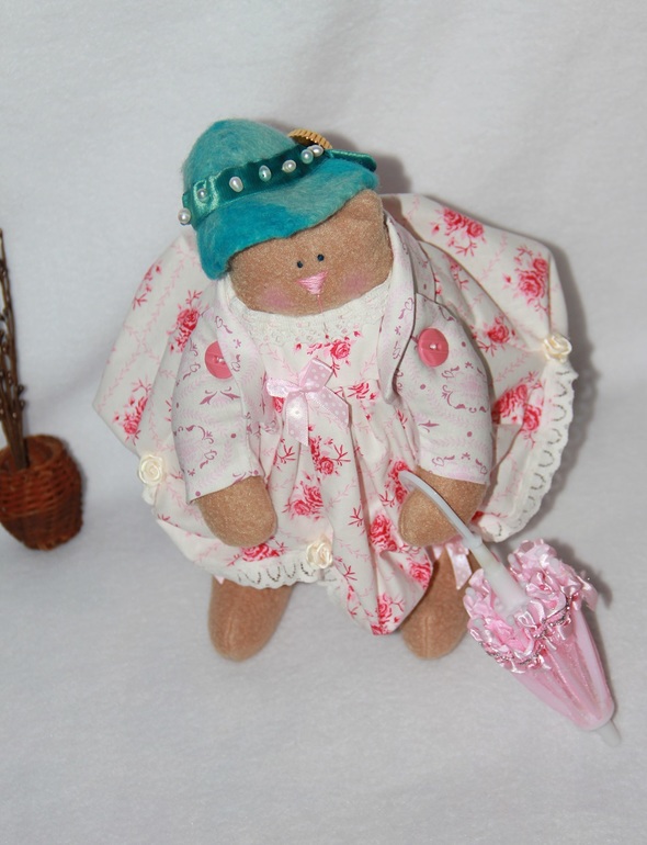 Тильда кошечка с зонтом