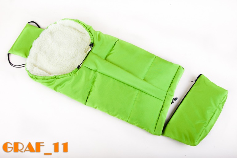 Конверт-мумия на натуральной овчине из Польши