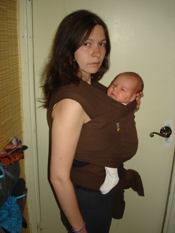 Трикотажный слинг, первый опыт