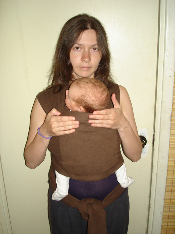 Трикотажный слинг, первый опыт