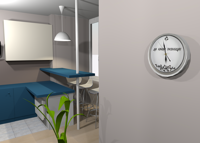 Однокомнатная квартира. Дизайн-проект.