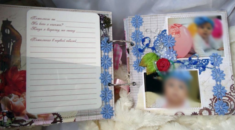 Фотоальбом-книга для пожеланий Алисы...(часть заказа)