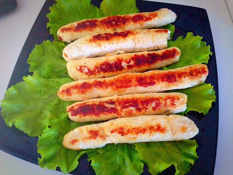 Домашние куринные сосиски!