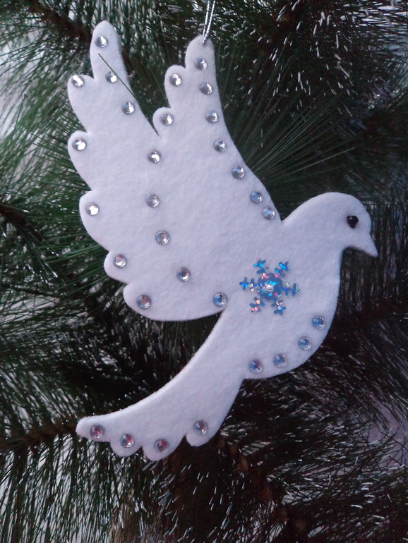 Голуби.Елочные игрушки № 5.