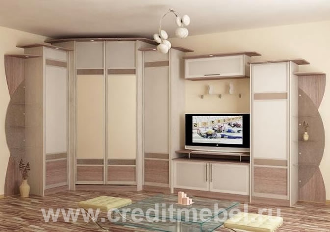 Угловой встроенный шкаф