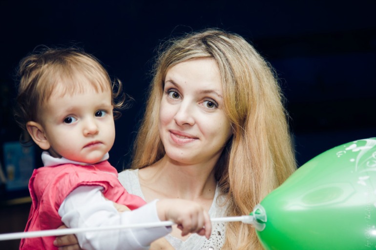 Ходили на детский День рождения))) Я была котом!
