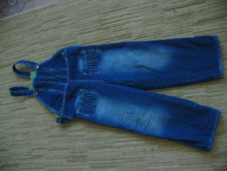 П\комбез на флисе джинсовый /б\у пару раз.500р.