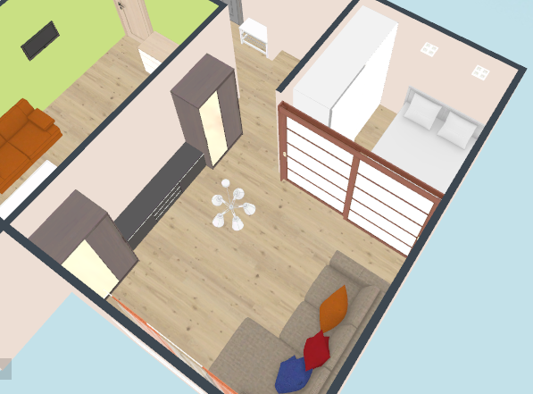 гостиная+спальня